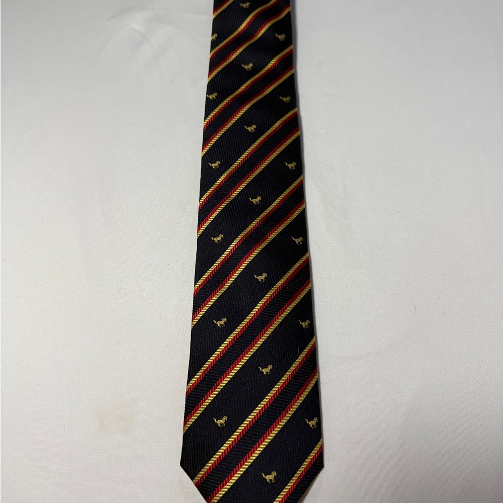 Giorgio Redaelli Silk Tie - Made in Turkey 🇹🇷- Classic Blue and Gold Striped Tie